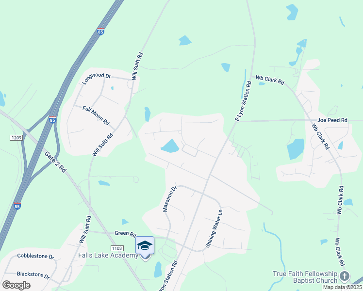 map of restaurants, bars, coffee shops, grocery stores, and more near 1367 Quail Circle in Creedmoor