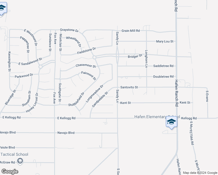 map of restaurants, bars, coffee shops, grocery stores, and more near 6780 Sandpebble Street in Pahrump