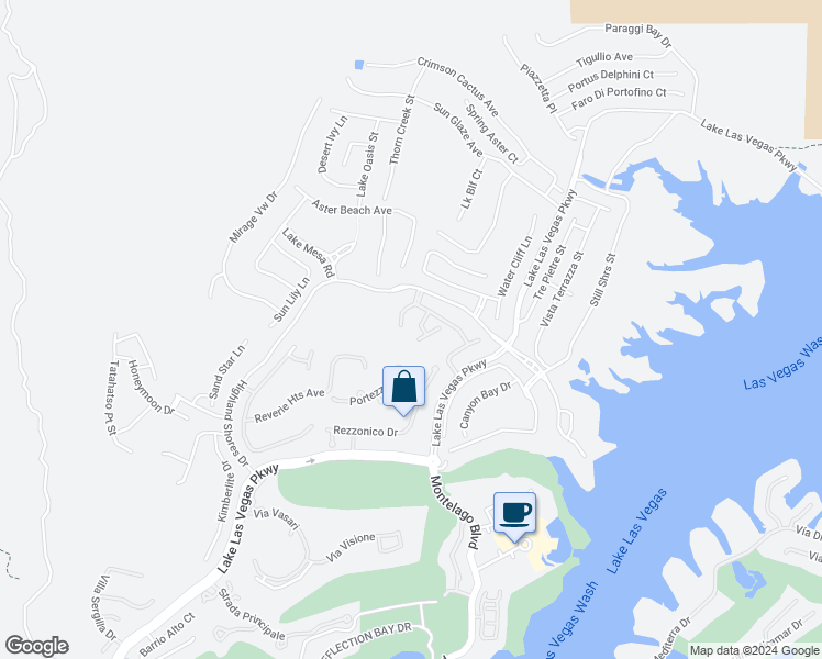 map of restaurants, bars, coffee shops, grocery stores, and more near 8 Laricola Court in Henderson