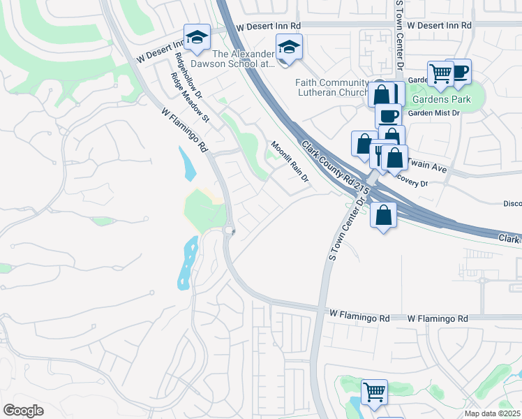 map of restaurants, bars, coffee shops, grocery stores, and more near 3833 Sterling Crest Place in Las Vegas