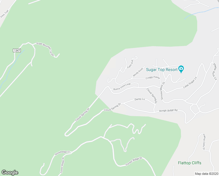 map of restaurants, bars, coffee shops, grocery stores, and more near 100 Cloud Spring Drive in Sugar Mountain