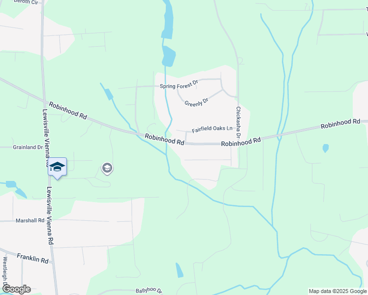 map of restaurants, bars, coffee shops, grocery stores, and more near 5994 Robinhood Road in Pfafftown