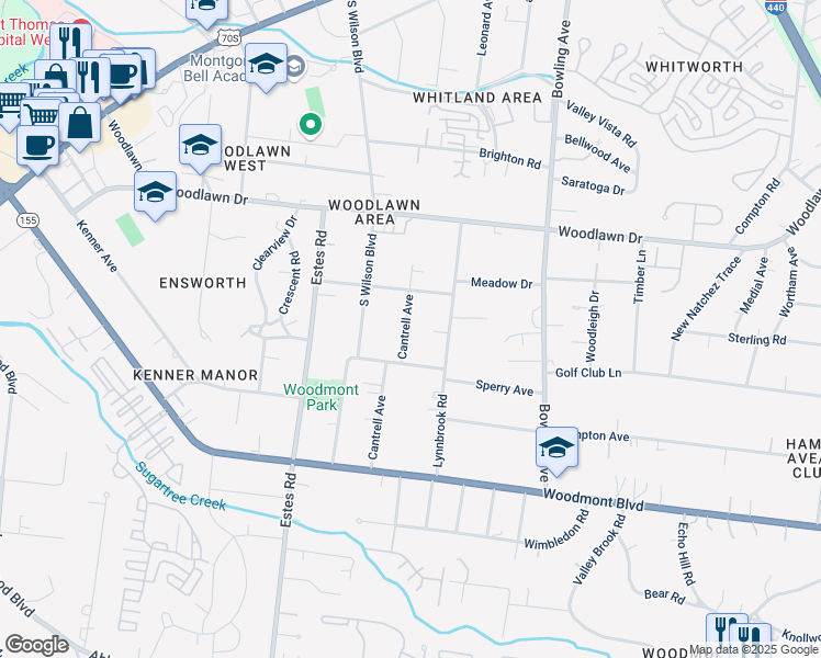 map of restaurants, bars, coffee shops, grocery stores, and more near 714 Cantrell Avenue in Nashville