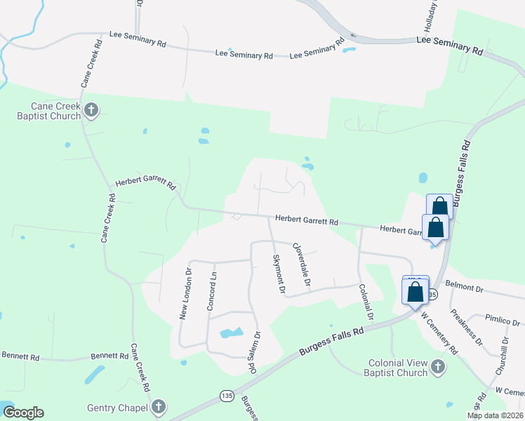 map of restaurants, bars, coffee shops, grocery stores, and more near 2448 Magnolia Drive in Cookeville