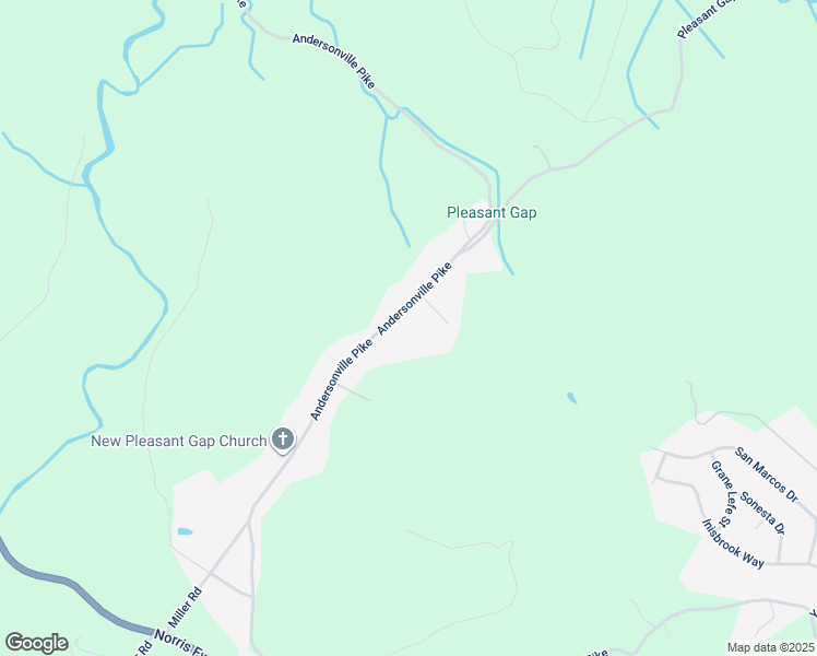 map of restaurants, bars, coffee shops, grocery stores, and more near 9128 Andersonville Pike in Powell