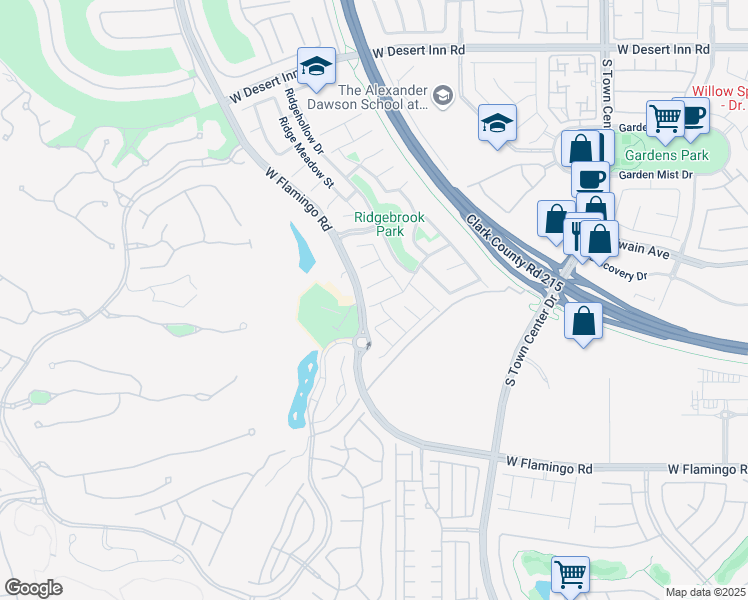 map of restaurants, bars, coffee shops, grocery stores, and more near 11094 Crystal Crest Court in Las Vegas