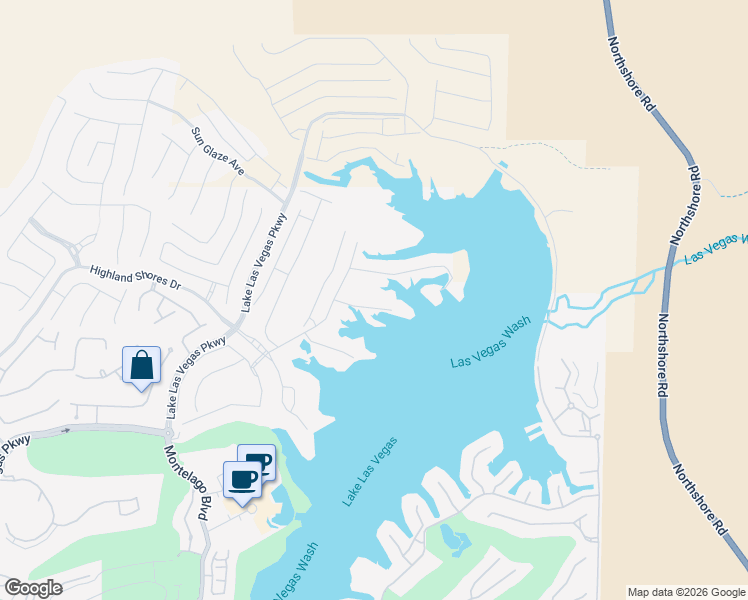 map of restaurants, bars, coffee shops, grocery stores, and more near Unnamed Road in Henderson