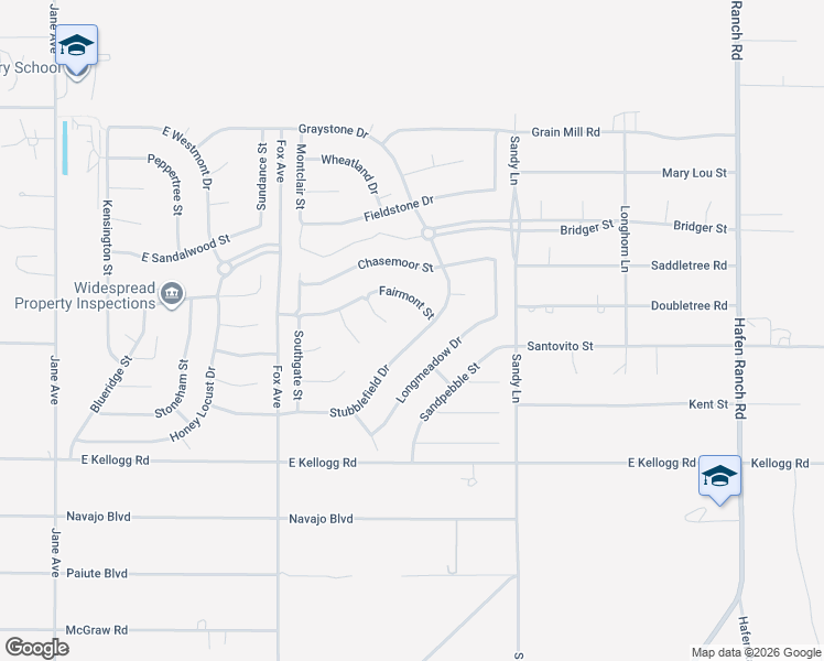 map of restaurants, bars, coffee shops, grocery stores, and more near 6740 Stubblefield Drive in Pahrump
