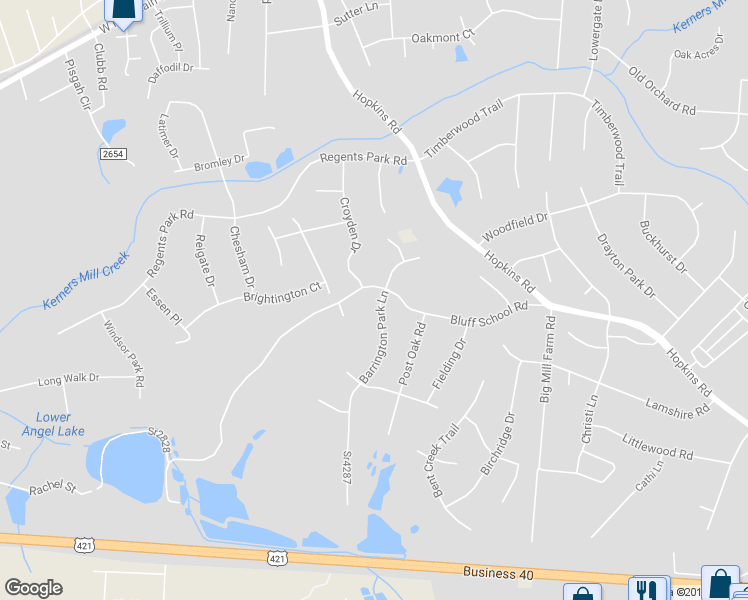 map of restaurants, bars, coffee shops, grocery stores, and more near 350 Barrington Park Lane in Kernersville