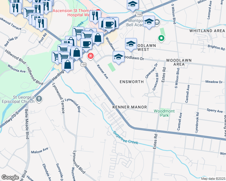 map of restaurants, bars, coffee shops, grocery stores, and more near 167 Kenner Avenue in Nashville