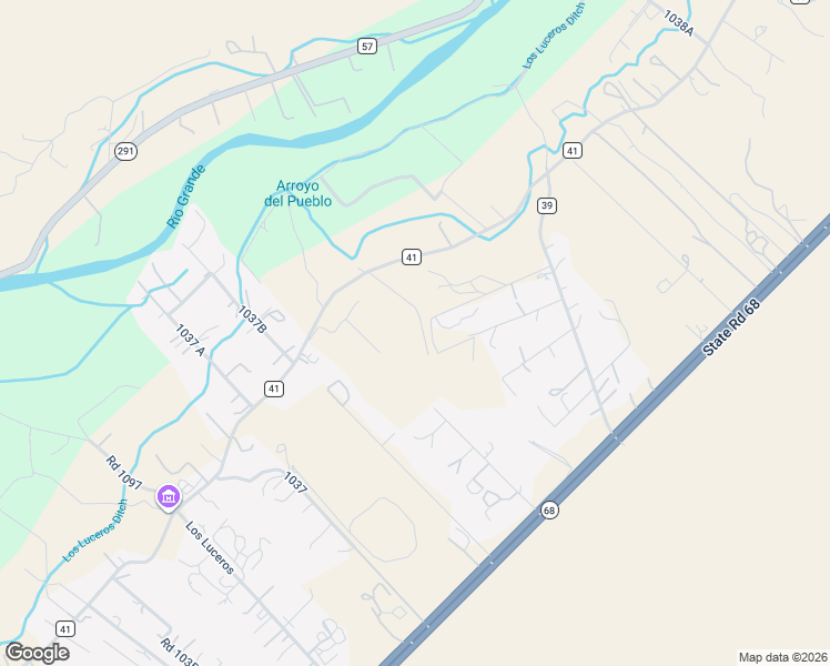 map of restaurants, bars, coffee shops, grocery stores, and more near 1102 North Paseo De Onate in Española