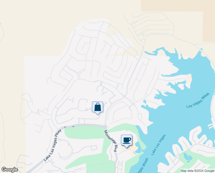 map of restaurants, bars, coffee shops, grocery stores, and more near 16 Canyon Shores Place in Henderson
