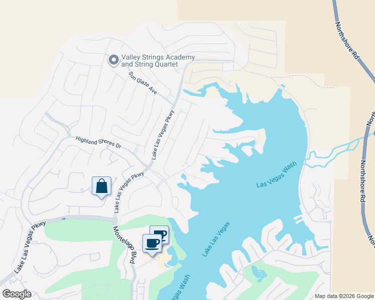 map of restaurants, bars, coffee shops, grocery stores, and more near Unnamed Road in Henderson