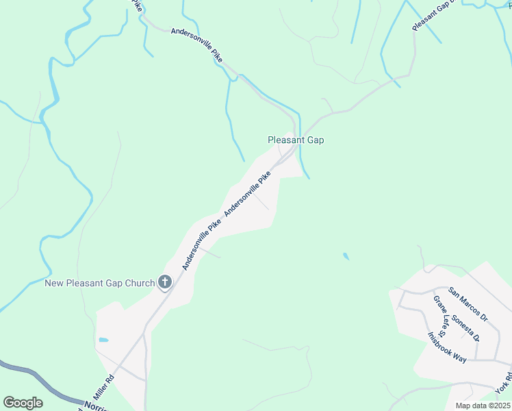 map of restaurants, bars, coffee shops, grocery stores, and more near 9128 Andersonville Pike in Powell
