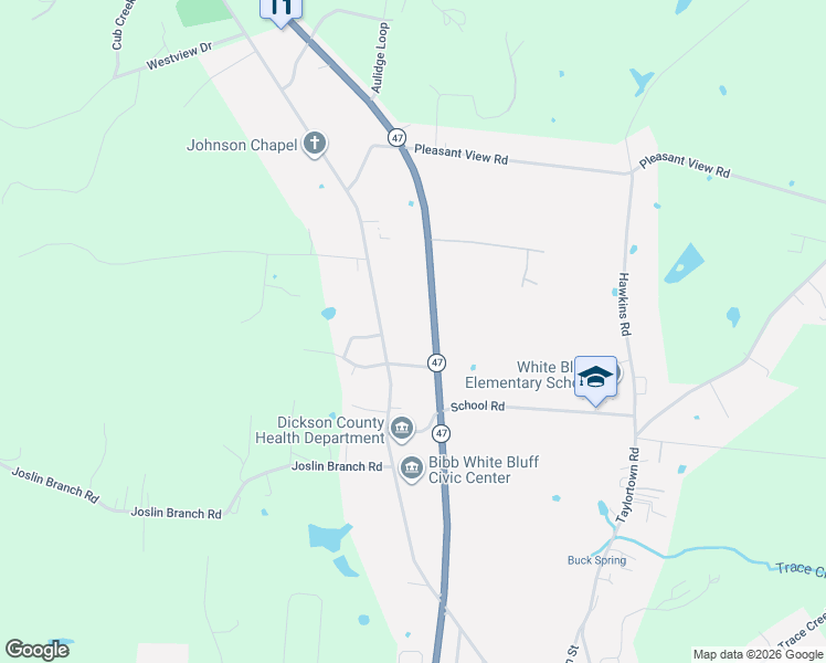 map of restaurants, bars, coffee shops, grocery stores, and more near 1154 Old Charlotte Road in White Bluff