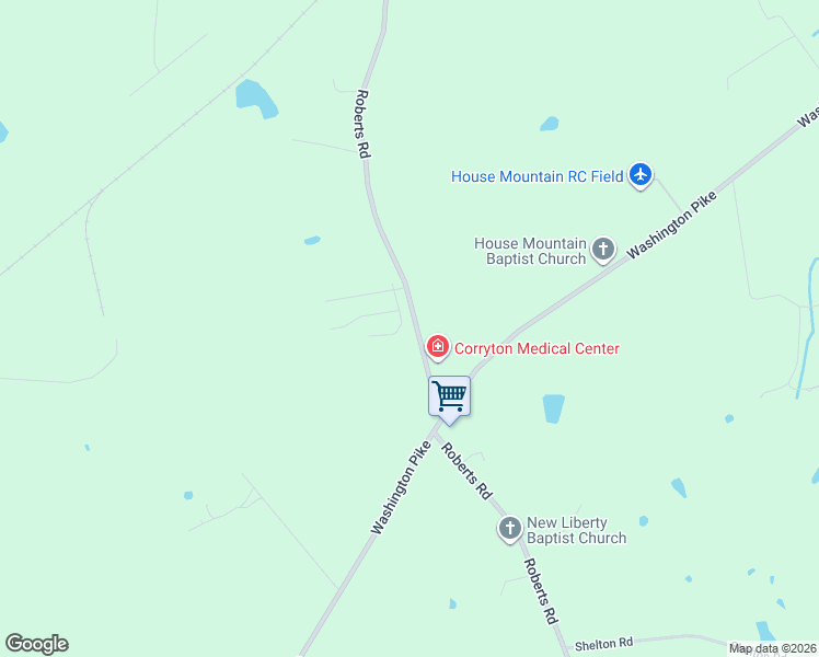 map of restaurants, bars, coffee shops, grocery stores, and more near 6534 Colossal Lane in Corryton