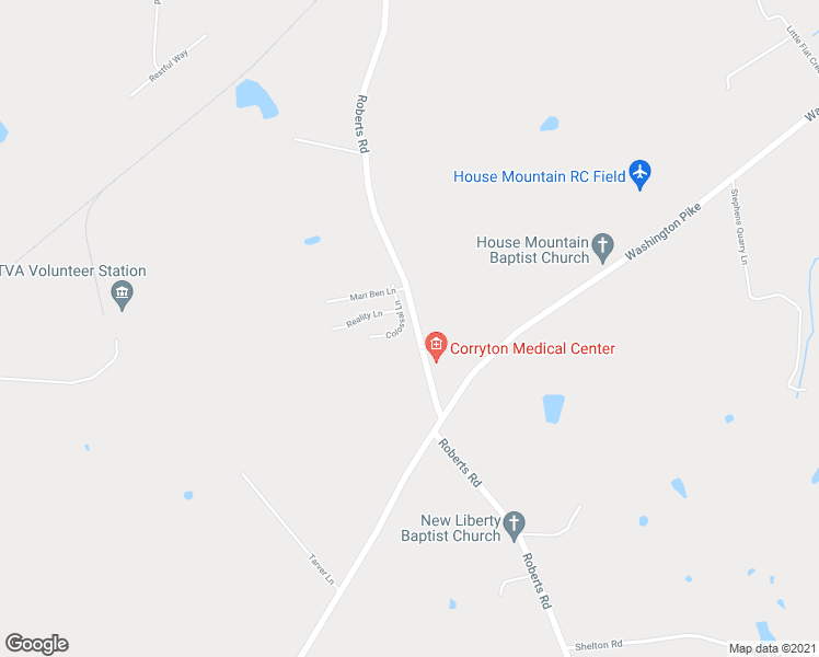 map of restaurants, bars, coffee shops, grocery stores, and more near 6534 Colossal Lane in Corryton