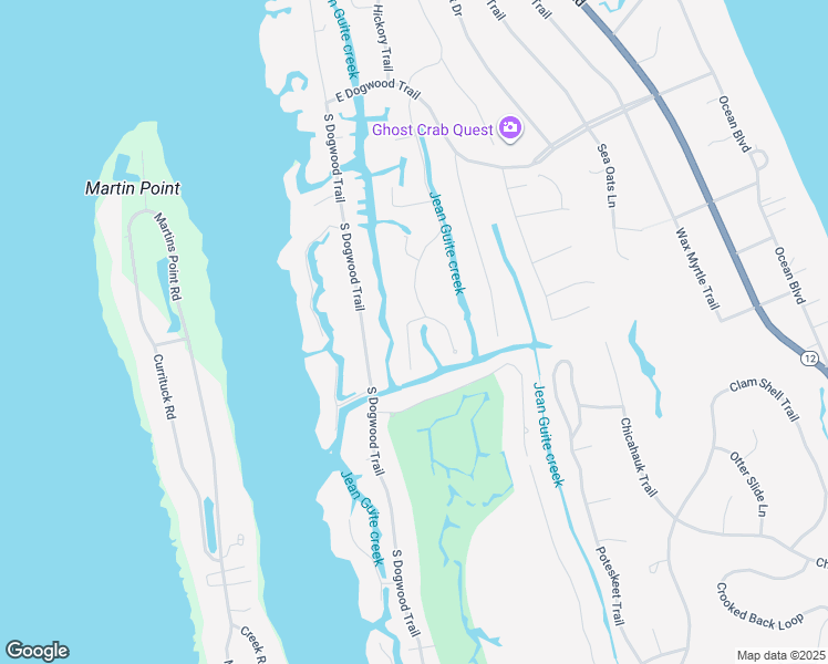 map of restaurants, bars, coffee shops, grocery stores, and more near 140 West Holly Trail in Kitty Hawk