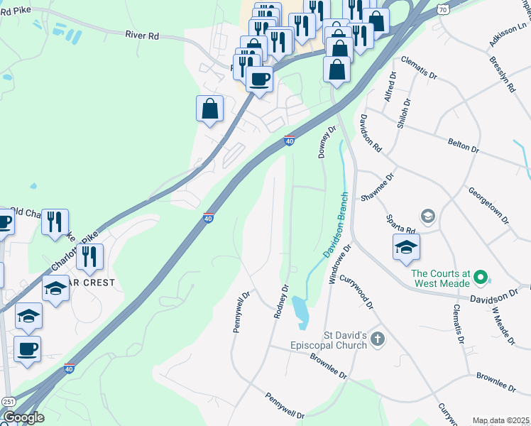 map of restaurants, bars, coffee shops, grocery stores, and more near 929 Plateau Parkway in Nashville