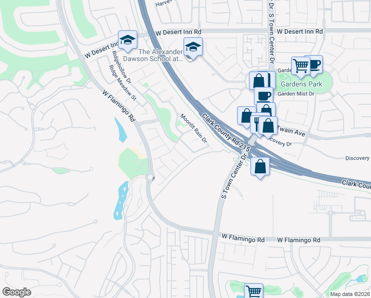 map of restaurants, bars, coffee shops, grocery stores, and more near 3729 Fading Sun St in Las Vegas