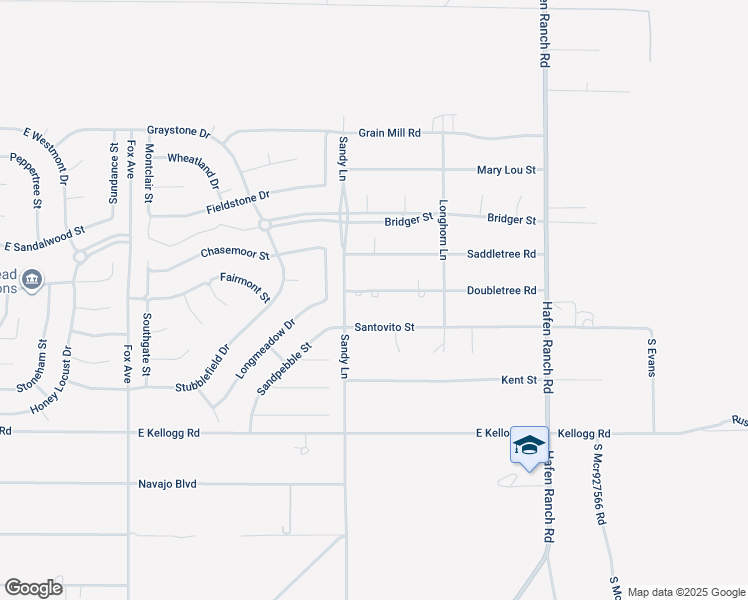 map of restaurants, bars, coffee shops, grocery stores, and more near 5561 Doubletree Road in Pahrump