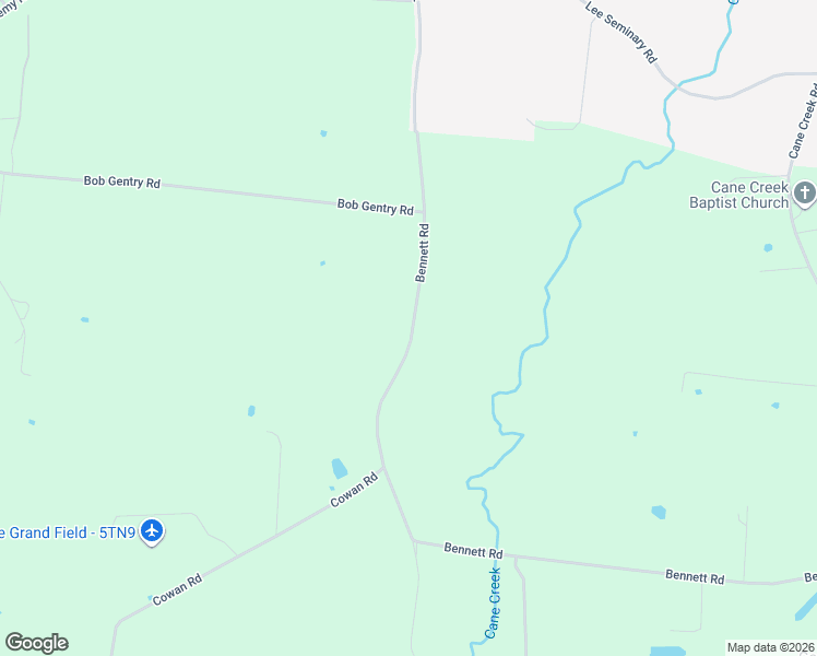map of restaurants, bars, coffee shops, grocery stores, and more near 4094 Bennett Road in Cookeville