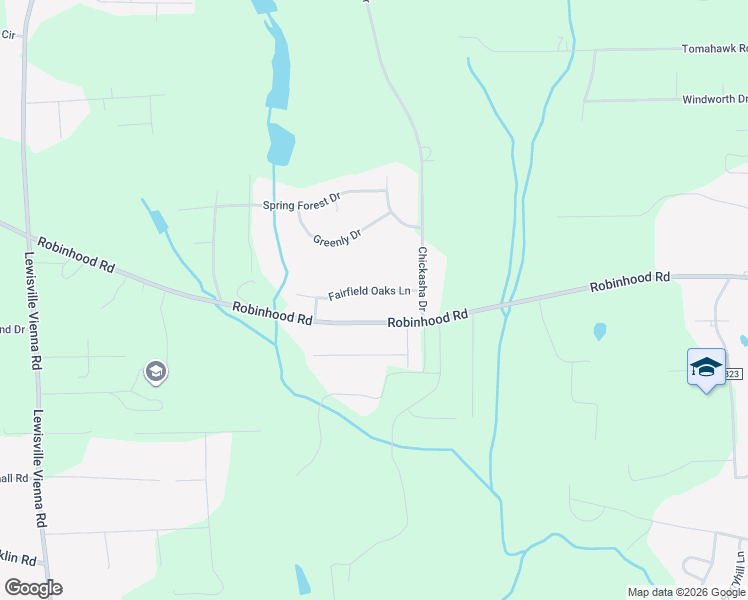 map of restaurants, bars, coffee shops, grocery stores, and more near 6024 Fairfield Oaks Lane in Pfafftown