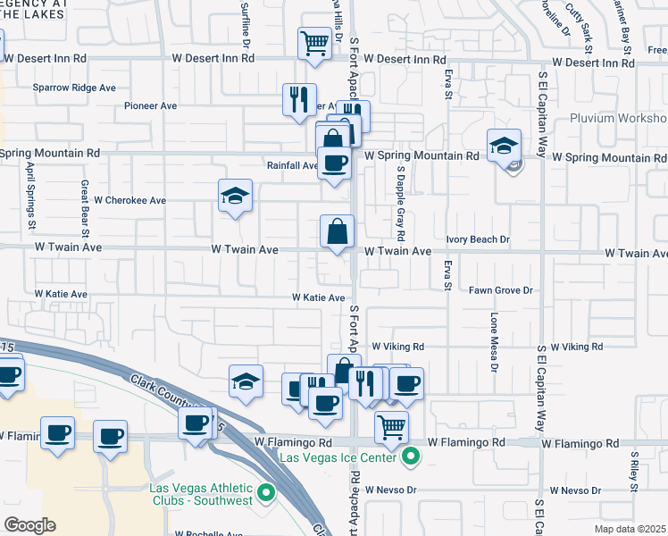 map of restaurants, bars, coffee shops, grocery stores, and more near 3762 Sand Shark Court in Las Vegas