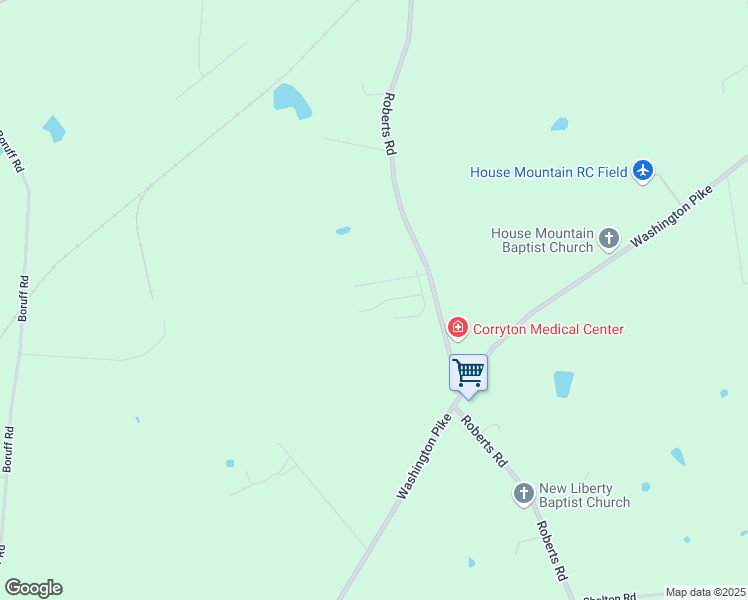 map of restaurants, bars, coffee shops, grocery stores, and more near 8401 Reality Lane in Corryton