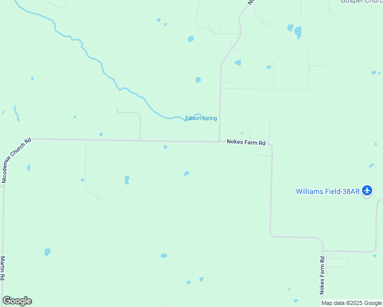 map of restaurants, bars, coffee shops, grocery stores, and more near 20135 Nicodemus Church Road in Siloam Springs