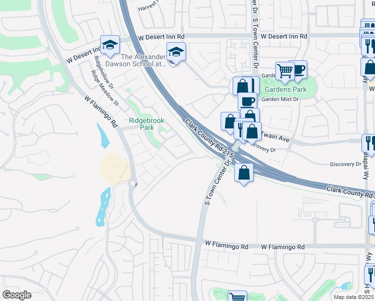 map of restaurants, bars, coffee shops, grocery stores, and more near 10927 Moonbeam Glow Lane in Las Vegas