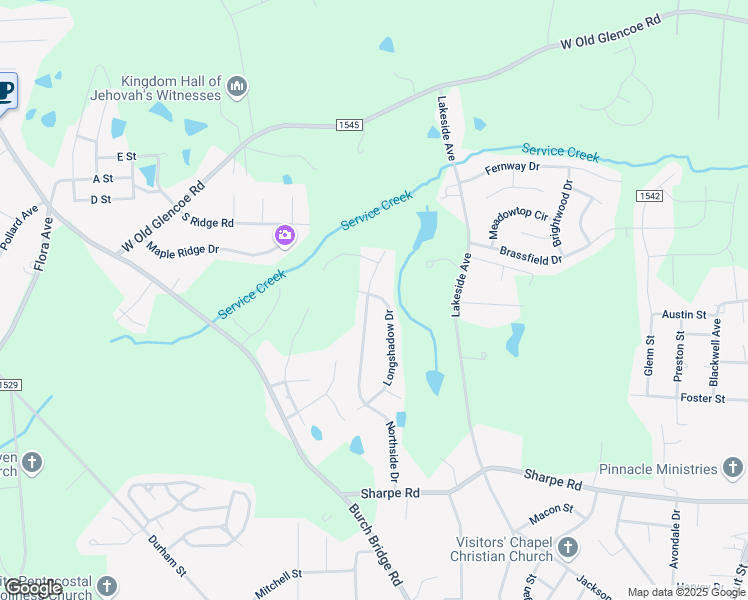 map of restaurants, bars, coffee shops, grocery stores, and more near 1776 Longshadow Drive in Burlington