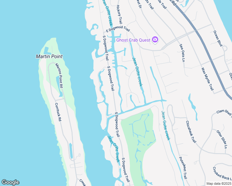 map of restaurants, bars, coffee shops, grocery stores, and more near 142 South Dogwood Trail in Kitty Hawk