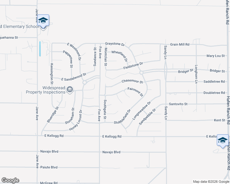 map of restaurants, bars, coffee shops, grocery stores, and more near 5090 Fairmont Street in Pahrump