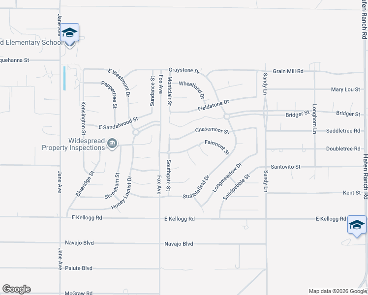 map of restaurants, bars, coffee shops, grocery stores, and more near 5090 Fairmont Street in Pahrump