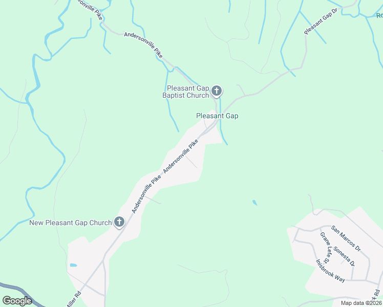 map of restaurants, bars, coffee shops, grocery stores, and more near 9132 Andersonville Pike in Powell