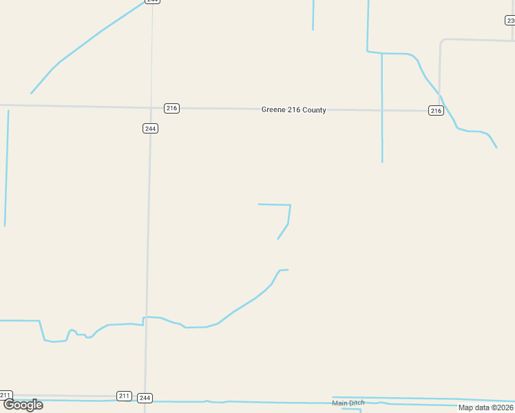 map of restaurants, bars, coffee shops, grocery stores, and more near 417 Greene Road 244 in Greene County