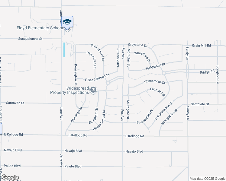 map of restaurants, bars, coffee shops, grocery stores, and more near 4911 East Parkwood Drive in Pahrump