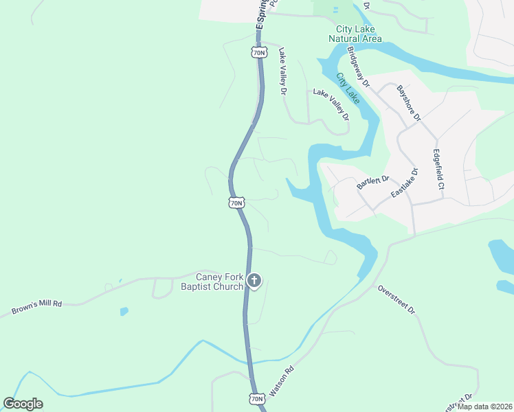 map of restaurants, bars, coffee shops, grocery stores, and more near 2366 East Highway 70 in Cookeville