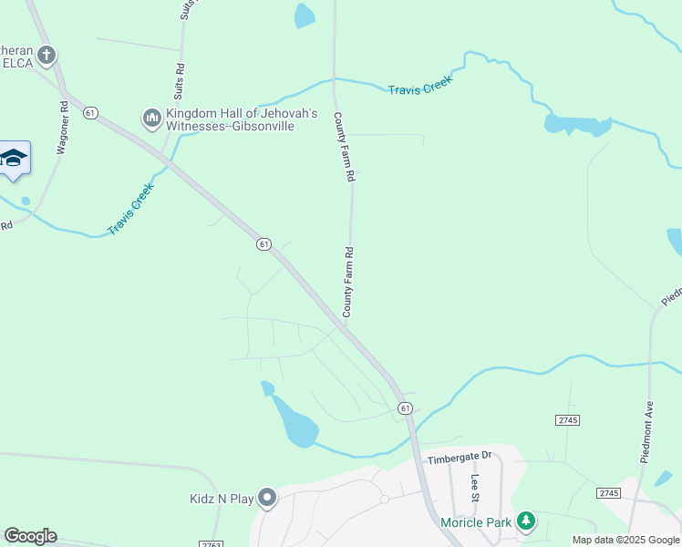 map of restaurants, bars, coffee shops, grocery stores, and more near 3011 County Farm Road in Gibsonville