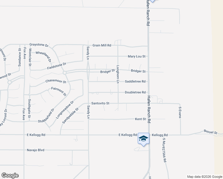 map of restaurants, bars, coffee shops, grocery stores, and more near 5721 Doubletree Road in Pahrump