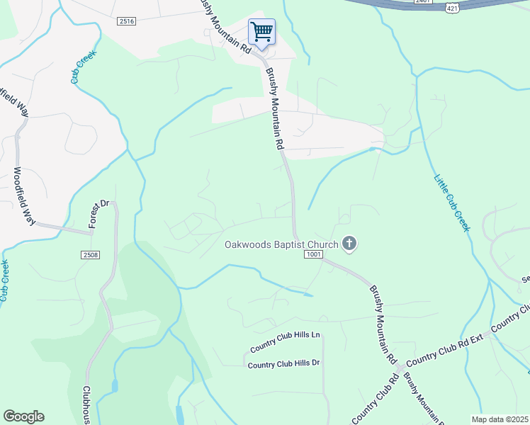 map of restaurants, bars, coffee shops, grocery stores, and more near 121 Jessie Reins Road in Wilkesboro