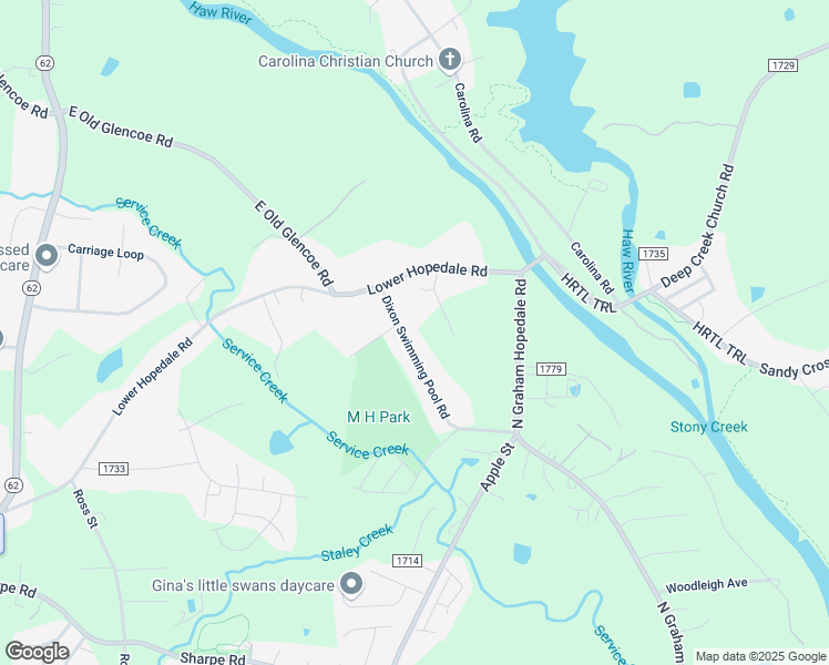 map of restaurants, bars, coffee shops, grocery stores, and more near 1933 Dixon Swimming Pool Road in Burlington