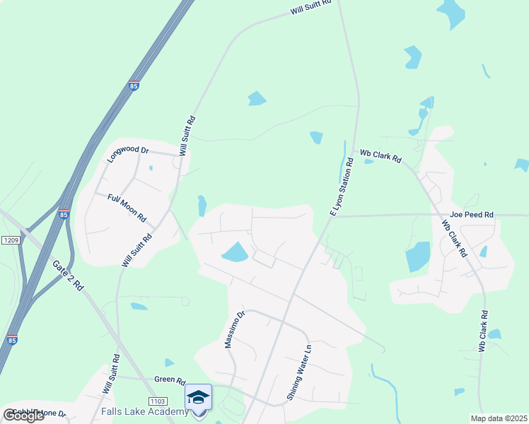 map of restaurants, bars, coffee shops, grocery stores, and more near 2073 Partridge Court in Creedmoor