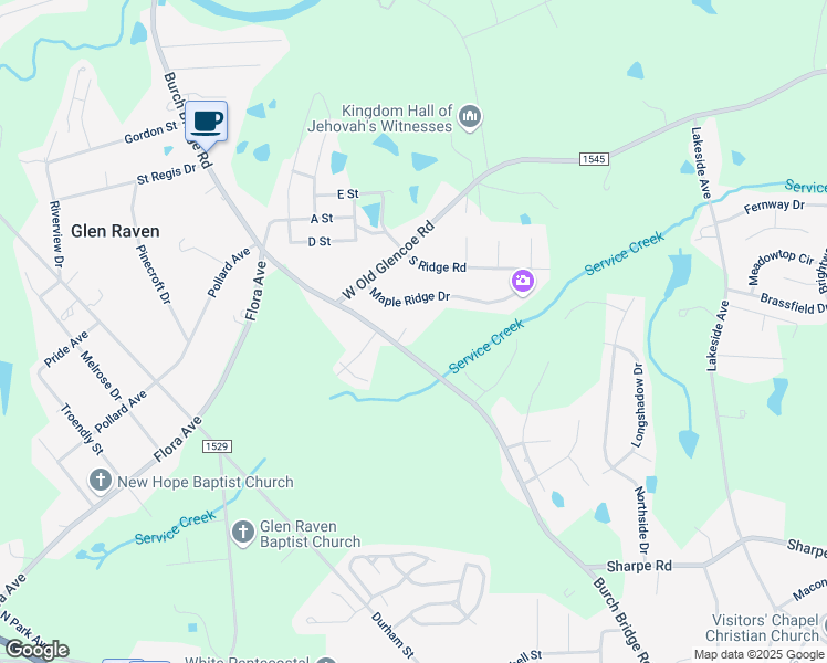 map of restaurants, bars, coffee shops, grocery stores, and more near 1110 Morgan Glen Drive in Burlington