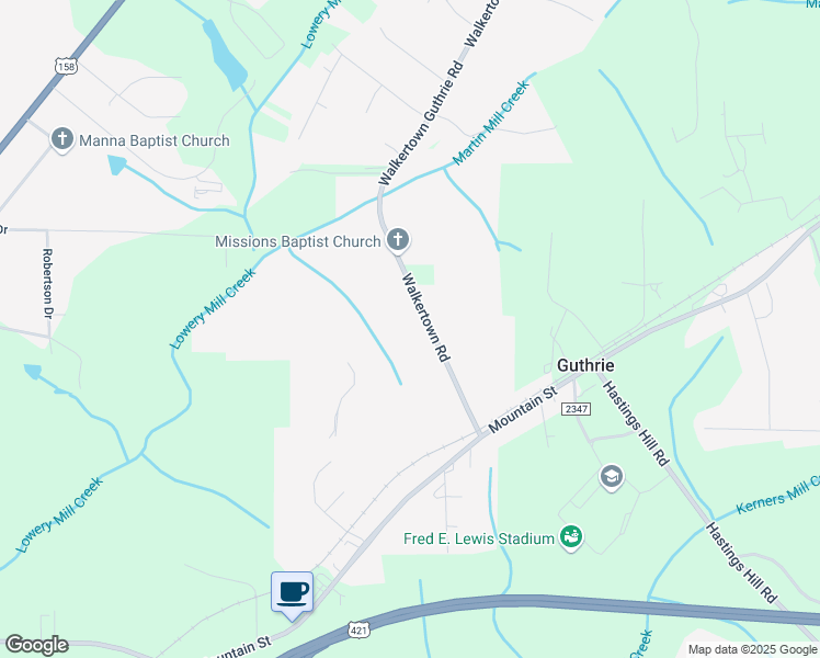 map of restaurants, bars, coffee shops, grocery stores, and more near 360 Walkertown Guthrie Road in Winston-Salem
