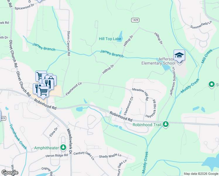 map of restaurants, bars, coffee shops, grocery stores, and more near 5020 Fleetwood Circle in Winston-Salem