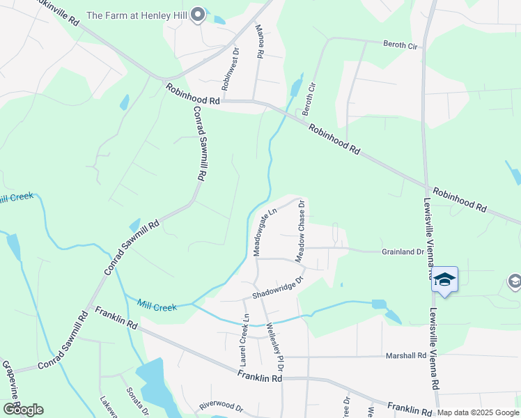map of restaurants, bars, coffee shops, grocery stores, and more near 1364 Meadowgate Lane in Lewisville