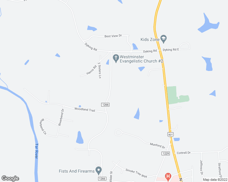 map of restaurants, bars, coffee shops, grocery stores, and more near 540 Kenan Road in Louisburg
