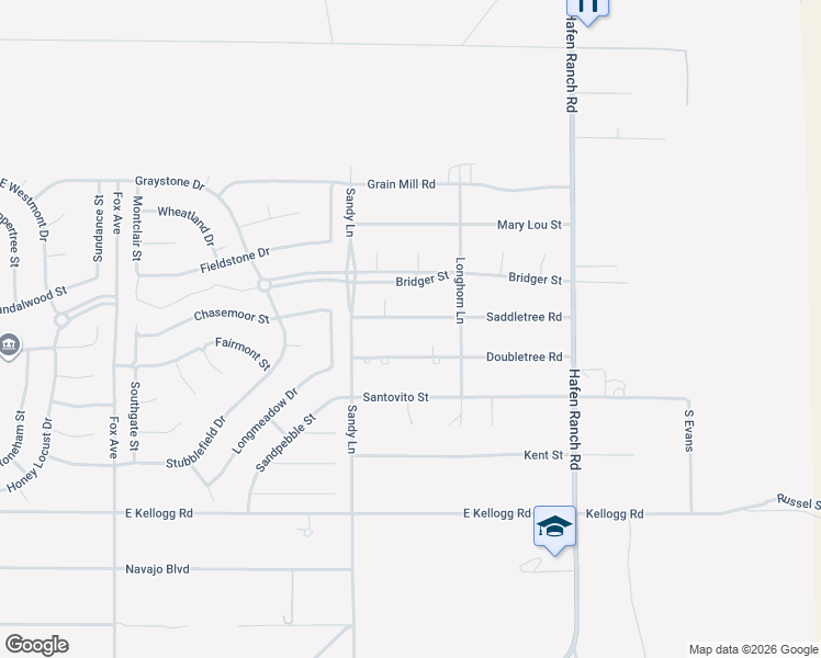 map of restaurants, bars, coffee shops, grocery stores, and more near 5641 Saddletree Road in Pahrump